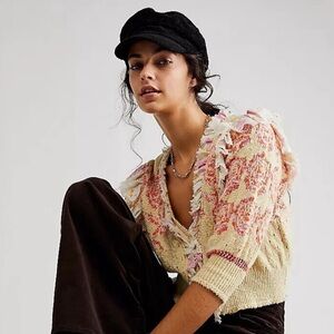 Rose Garden Cardi at Free People in Biscotti Combo